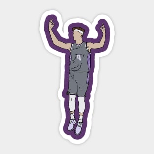 Kevin Huerter 3 Point Celebration Sticker